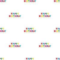padrão de velas coloridas de feliz aniversário vetor sem costura