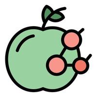 vetor de contorno de cor de ícone de pesquisa de maçã