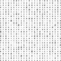 fundo com números na tela. código binário zero um. matriz. Código binário. banner, logotipo, papel de parede. codificação. conceito de hacker. vetor