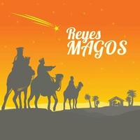 modelo de postagem do instagram com anúncios do tema reyes magos vetor