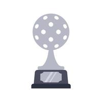 pickleball bola troféu de prata copo prêmio ilustração vetorial no fundo branco vetor