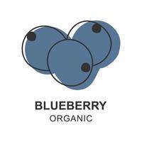 logotipo bluberries ilustração vetorial isolada no fundo branco vetor