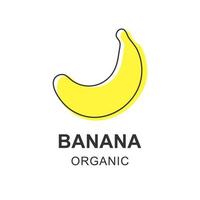 logotipo banana ilustração vetorial isolada no fundo branco vetor