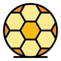 vetor de contorno de cor de ícone de bola de futebol