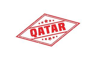 borracha de carimbo do qatar com estilo grunge em fundo branco vetor