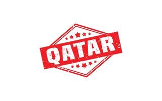 borracha de carimbo do qatar com estilo grunge em fundo branco vetor