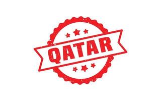 borracha de carimbo do qatar com estilo grunge em fundo branco vetor