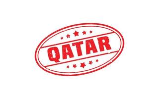 borracha de carimbo do qatar com estilo grunge em fundo branco vetor
