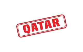 borracha de carimbo do qatar com estilo grunge em fundo branco vetor