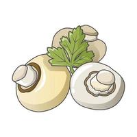 ícone de champignon fresco, estilo cartoon vetor