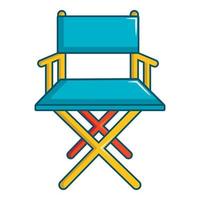 ícone da cadeira do diretor de cinema, estilo cartoon