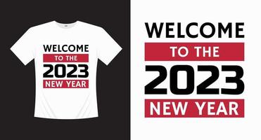 feliz ano novo design de impressão de camiseta vetor