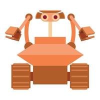 ícone do coletor de robôs, estilo cartoon vetor