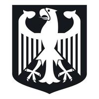 brasão de armas do ícone da alemanha, estilo simples vetor