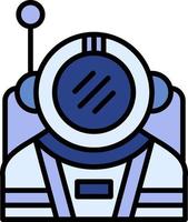 design de ícone criativo de astronauta vetor