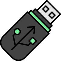 design de ícone criativo de pen drive vetor