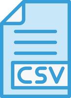 ilustração de design de ícone de vetor csv