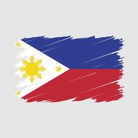 pincel de bandeira filipinas vetor