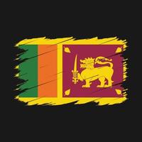 escova de bandeira sri lanka vetor