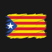 escova de bandeira da catalunha vetor