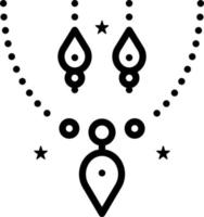 ícone de linha para joias vetor