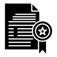 ícone de glifo de patente vetor