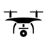ícone de glifo de drone de câmera vetor