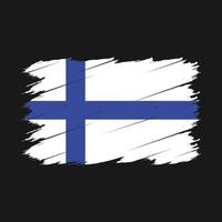 escova de bandeira da finlândia vetor