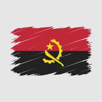 escova de bandeira de angola vetor