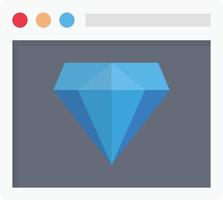 ilustração em vetor de diamante de página da web em um icons.vector de qualidade background.premium para conceito e design gráfico.