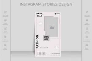 modelo de história de facebook e instagram de venda de moda vetor