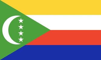 bandeira de comores. cores e proporções oficiais.