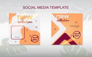 novo modelo de design de coleção para mídias sociais vetor