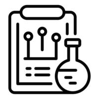 vetor de contorno do ícone da área de transferência de dados. gráfico de negócios