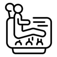 vetor de contorno de ícone de terapia de spa de perna. exercício de saúde