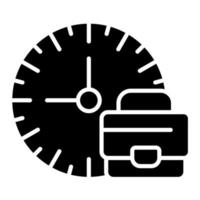 ícone de glifo de limites de tempo de trabalho vetor