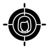 ícone de glifo de caça de cabeça vetor