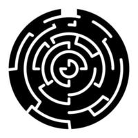 ícone de glifo de labirinto vetor