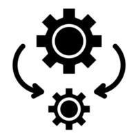 ícone de glifo de automação vetor