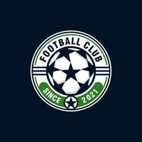 futebol, design de logotipo de clube de futebol vetor