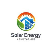 design de logotipo de energia solar vetor