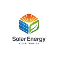 design de logotipo de energia solar vetor