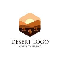 design de logotipo do deserto vetor