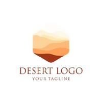 design de logotipo do deserto vetor