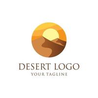 design de logotipo do deserto vetor