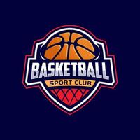 design de vetor de logotipo de basquete