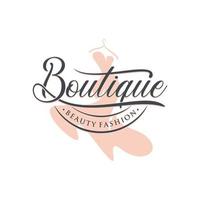 logotipo de moda e boutique vetor