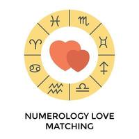 correspondência de amor numerologia vetor