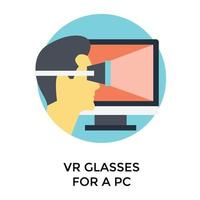 óculos vr para pc vetor