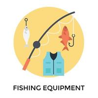equipamento de pesca da moda vetor